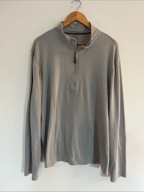 C&C California Light Gray Quarter-Zip Sweater